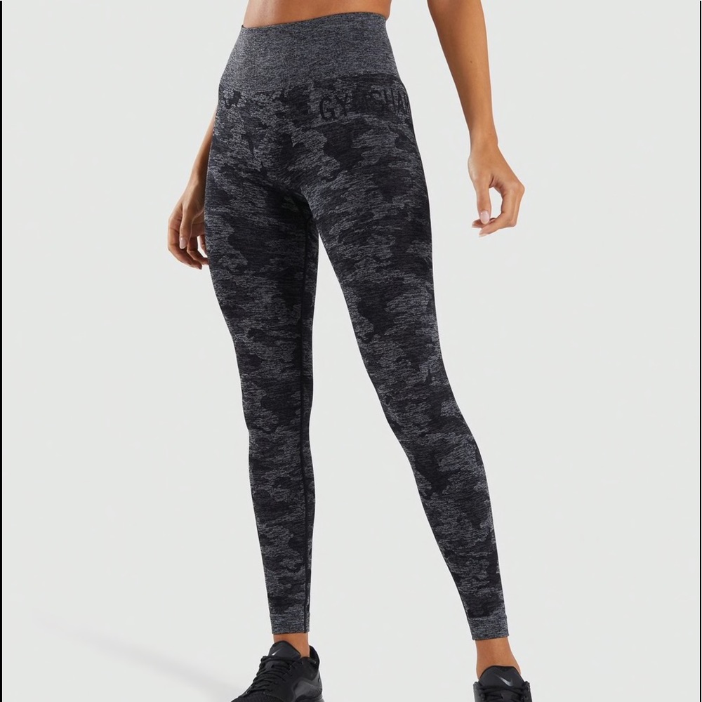 Gym Shark Black Camo Leggings
